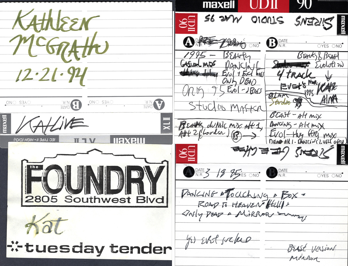 Scanned cassette archive image: 1995 Sirenz Kat Live